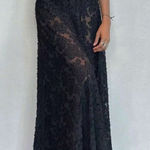 House Of CB House‎ of CB ‘Seren’ Black Floral Lace Back Maxi Dress NWOT size XS regular A-C Photo 0