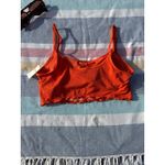 Aerie NWT, Women, , Bikini Top, Ruffled Edge, Orange, Sz M Photo 2