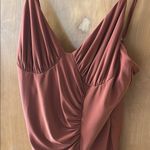 Orange Ruched Spaghetti Strap Maxi Gown Size 6 Photo 1