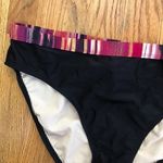 NEW NWOT 24TH OCEAN Black Pink Cream Multi Stripe Bikini Swimsuit Bottom XL Photo 1