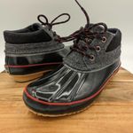 Bass Mandarin Short Duck Boots Woman's Size 6 Black‎ Gray Wool Photo 0