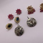 Lot Of 4 Pretty Pierced Costume Earrings Some Rhinestone One Pink Flower Pair Photo 4