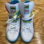 Puma First Round Athletic Shoes Women's 6.5 White Leather Lace Up High Top S13 Photo 1