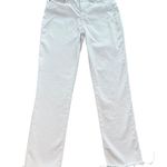 Paige  Hoxton Slim Crop Frayed Hem Jeans - Womens Size 28 - Off White Denim Photo 0