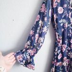 Anthropologie Cooper St Blue Floral Long Sleeve Dress Photo 4