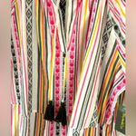 Style & Co  bohemian earthy stripped tasseled relaxed casual beachy dress NWT XL Photo 4