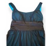 Onyx Nite Teal Black Mesh Fit Flare Dress Size 6 Photo 1