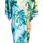 Chico's Chico’s Black Label Asymmetrical Palm-Print Kimono Dress Elegant Statement Piece Photo 0