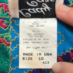 Vintage blazer womens size 10 unique colorful detailed blazer lady carol of ny Blue Photo 12