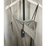 Theia Alaina One Shoulder Gown Dress Silvershade Satin Size 4 NWT Flattering Silver Photo 9