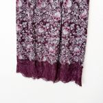 Abercrombie & Fitch [] Purple Floral Paisley Print Lace Trim Midi Skirt Sz Medium Photo 6