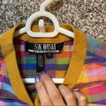 Vintage Retro Tartan Plaid Multicolored Crop Top Size Small Red Photo 2