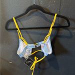 Zaful Light Blue and Yellow Bikini Top NWT Photo 1
