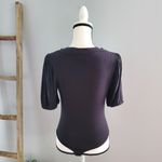 New York & Company Black Lightweight Button Up Bodysuit Size M Size M Photo 1