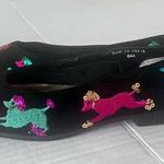 Vtg Beverly Feldman poodle dog print flats Woman Colorful Embroidery Size 6AA > Photo 0
