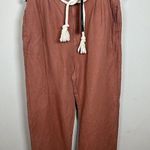 Veronica Beard NWT Karter Paperbag Linen Blend Casual Crop Pants Size 14 Photo 1