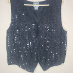 Vintage Beaded And Sequin Sweet Sue Vest Woman's Black Size undefined Photo 0