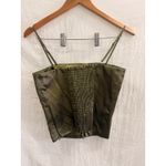 All My Love NEW Anna Top in Olive Medium Satin Party Night Out Summer Glam Green Photo 5