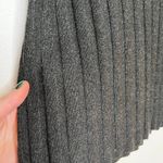 Ecru Ribbed Knit Crewneck Sweater with Convertible Button Sleeves Size XS Photo 2