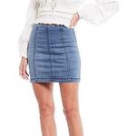 Free People We the Free Denim Modern Femme Mini Skirt Photo 0