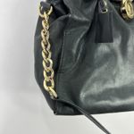 Michael Kors  Hamilton Large Black Pebbled Leather Bag Tote Golden Padlock Chic Photo 1