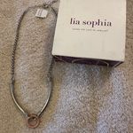 Lia Sophia Classic Silver Toned Bar And Rose Gold Disc Necklace - Mixed Metal -  Photo 1