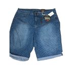 Avenue  Denim Virtual Stretch Woman’s Blue/ White Polka Dot Jean‎ Shorts Size 20 Photo 3