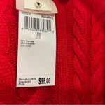 Philosophy Cable Knit Crew Neck Sweater in Red Apple, NWT Photo 4