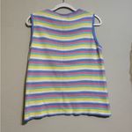Designers Originals Colorful Pastel Striped Sleeveless Blouse Shirt/Vest… Size L Photo 1