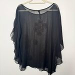 Kay Celine  black beaded blouse size large Photo 5