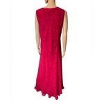 Jessica Howard Y2K Red Pink Romantic Ethereal Witchy Floral Ruffle Maxi Dress Photo 4
