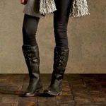 UGG  Elsa Waterproof Leather Boots Brown & Green Wool Women’s Size 7 Photo 1