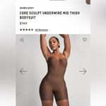SKIMS  Core Sculpt Body Zoned Underwire Molded Mid Thigh Bodysuit In Sienna NWT M Photo 3