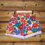 Vtg 90's High Rise Multi Shorts Red Size 10 Photo 0