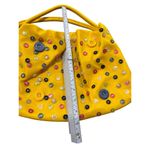Yellow faux leather button multi color clutch handbag SKU CS8019/2783971 Size M Photo 3