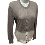 Marc by Marc Jacobs Colorblock Cardigan Sz S Frost Grey Melange Button Down Photo 2