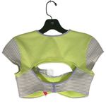 Victoria's Secret  Neoprene Crop Bikini Top S Iced Kiwi Striped Photo 2