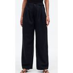 Madewell Womens Black Linen Blend Harlow Wide-Leg Pants Size 0 Photo 13