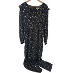 Anthropologie KACHEL for Black Constellation Jumpsuit 16 Silk Viscose Blend Photo 2