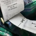 J.Crew  Boy Shirt Green Blue Plaid Button Front Preppy Fall Hayride Farm Photo 8