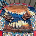 Tree Silhouette Pullover Orange Size M Photo 2