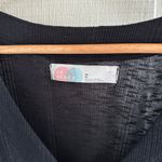 Free People  Beach Cable Knit Elegant Black V-Neck Dress Photo 2