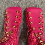 Vivienne Hu New York Square Toe Strapped Leather Cage Sandals Pink Size 7 Photo 7