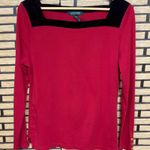 Ralph Lauren Lauren  Red‎ Velvet Trimmed Top Size XL Photo 0
