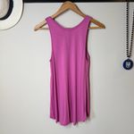 Old Navy 🏷️  Sleeveless High Neck Raspberry Rayon Tank Top Small S Summer Basic Photo 2