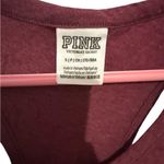 PINK - Victoria's Secret   Vintage Racer Back Maroon Tank Top Y2K Photo 1