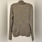 Oscar de la Renta  quarter zip brown sweater size L Photo 1