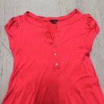 Theory Short Sleeve Belted Knit Dress Women's Size Large Red Casual T-Shirt Styl Photo 2