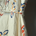 Rebecca Taylor Flame Fleur Linen Blend Midi Dress 00 Photo 8