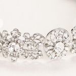David's Bridal Stunning Opulent Crystal Silver Headband Bride Formal Quinceanera Party … Photo 2